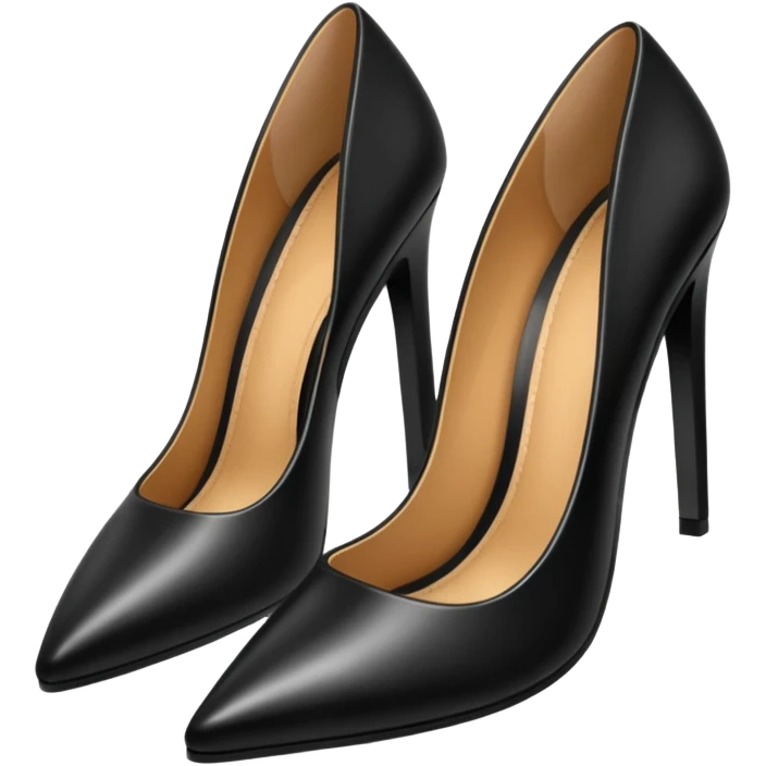 black pointed-toe shoes  emoji