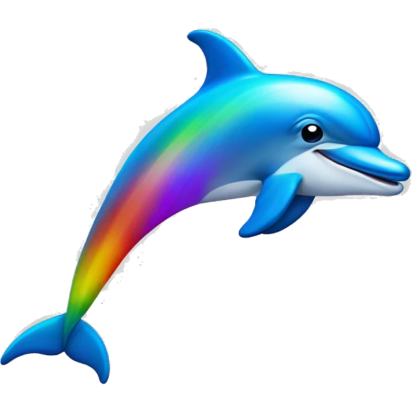 Dolphin and rainbow emoji