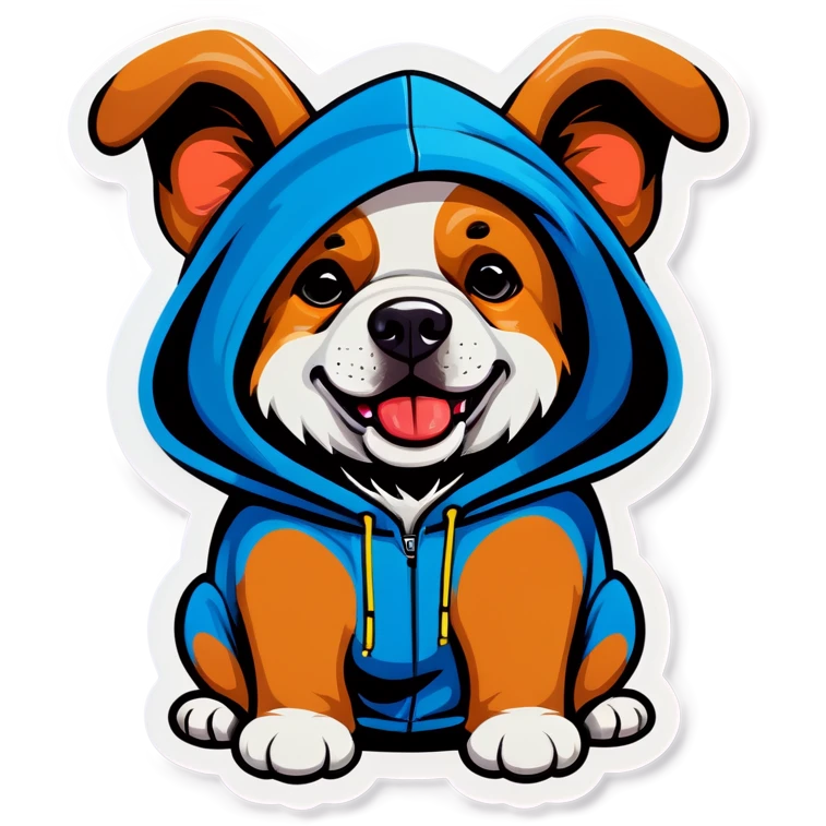 Dog with hoodie emoji