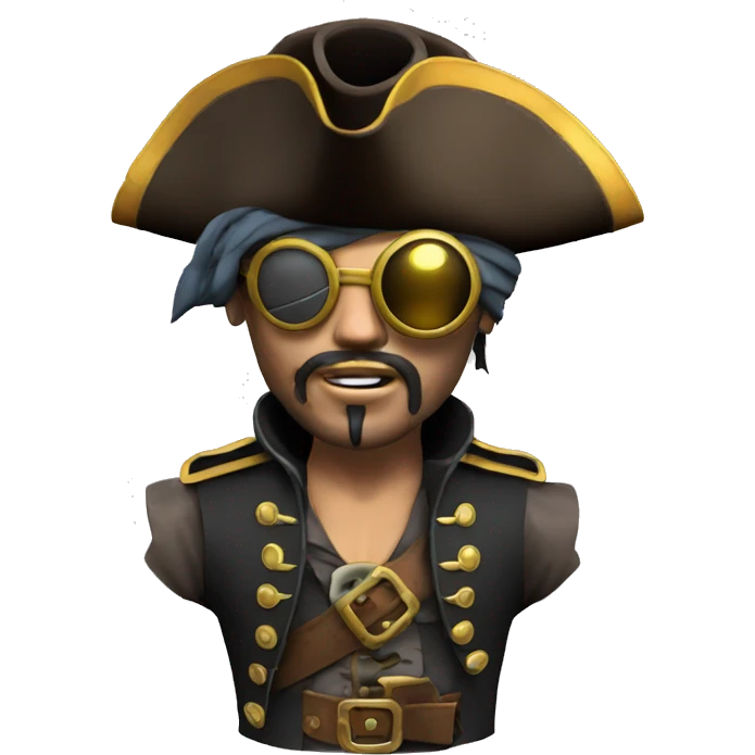 3d model pirate steampunk emoji