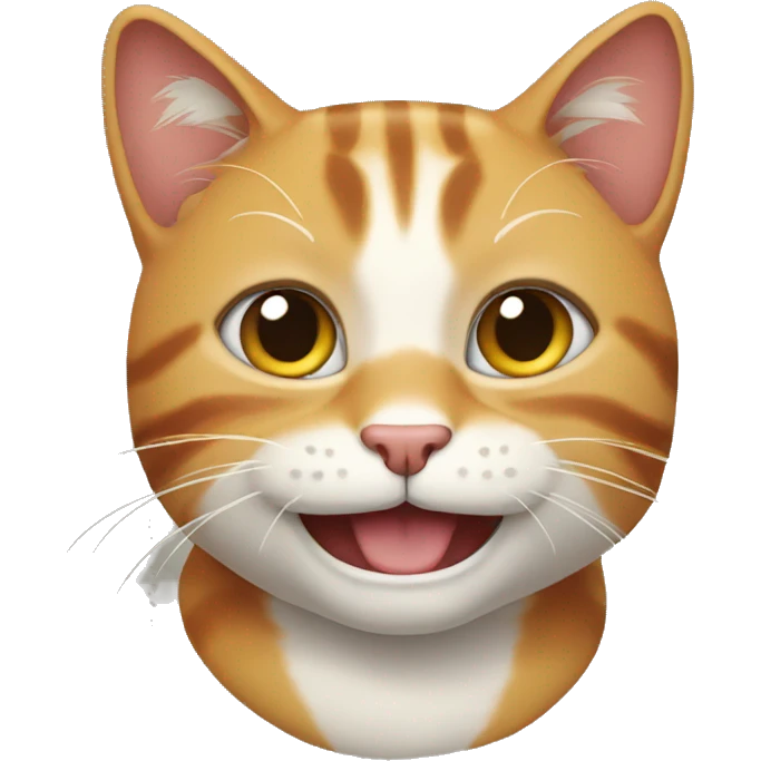 Bold cat smiling emoji