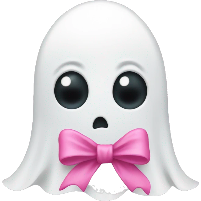 pink bow ghost emoji