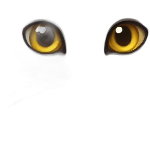 fluffy tortoise cat moody yellow eyes emoji