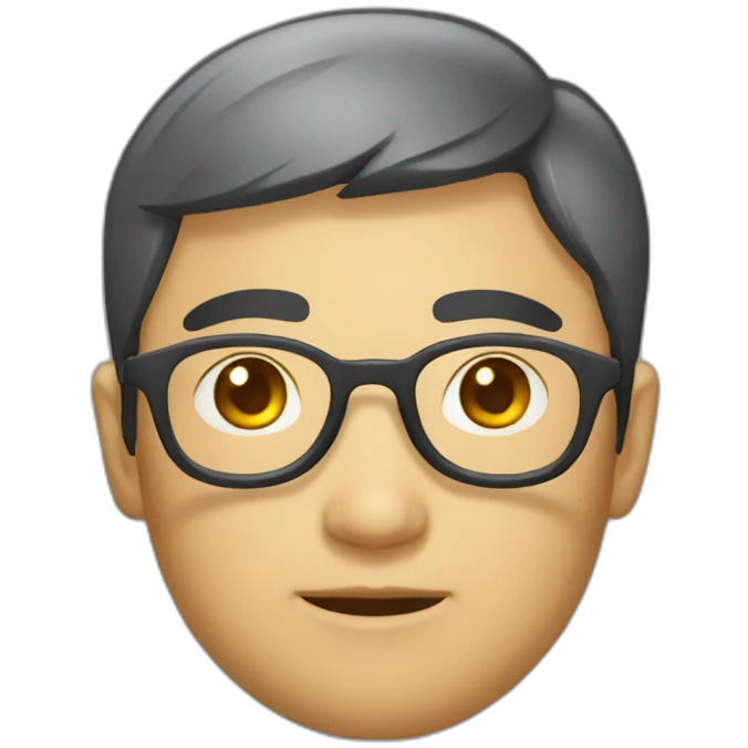 chinese round glasses developer emoji
