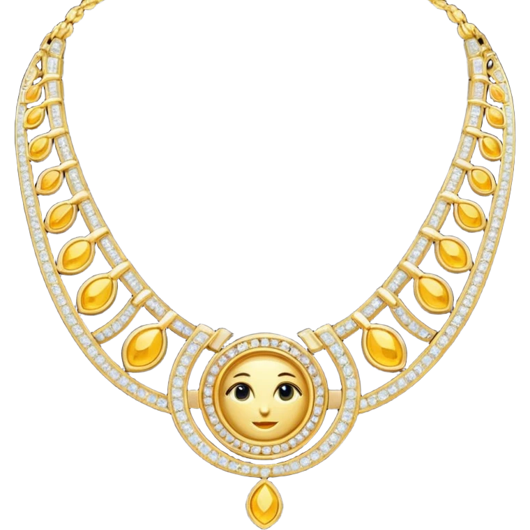 create a golden necklace emoji  the most attractive any one or all of them ill choose it should be fully golden emoji
