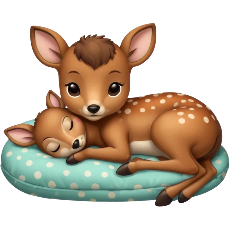 Make a cute baby deer sleeping emoji