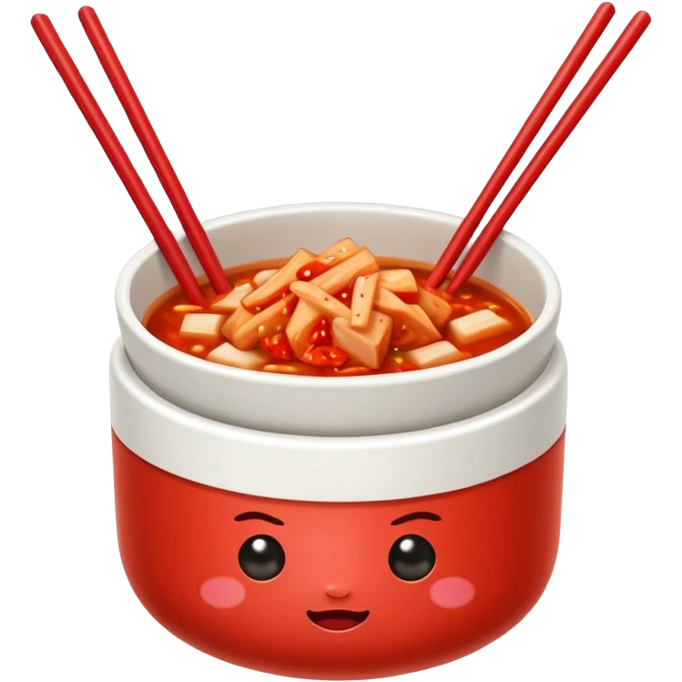 baechu kimchi with chopsticks emoji