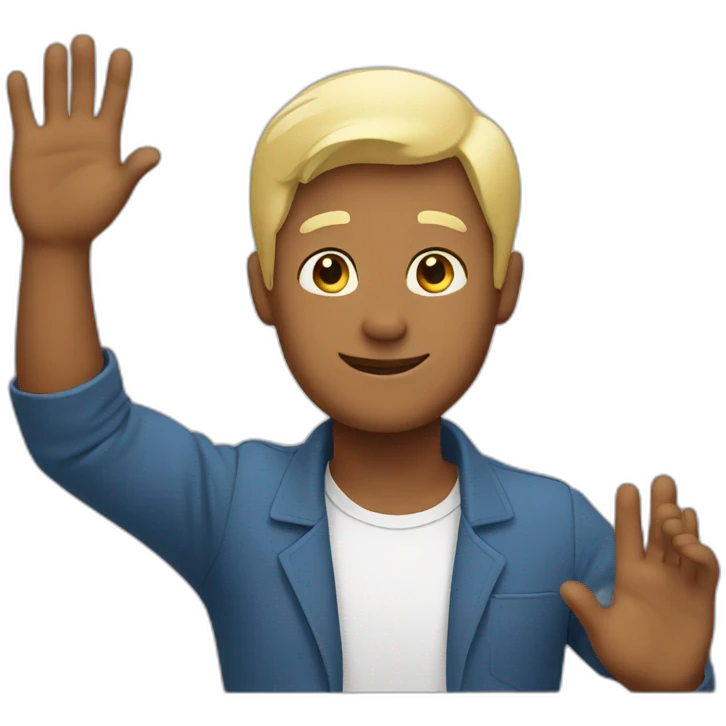 man raising hand emoji