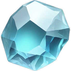 cristal hidden in a pile of rock emoji