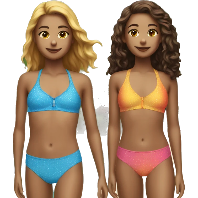 One children's swimsuit is like Facebook for one person emoji
