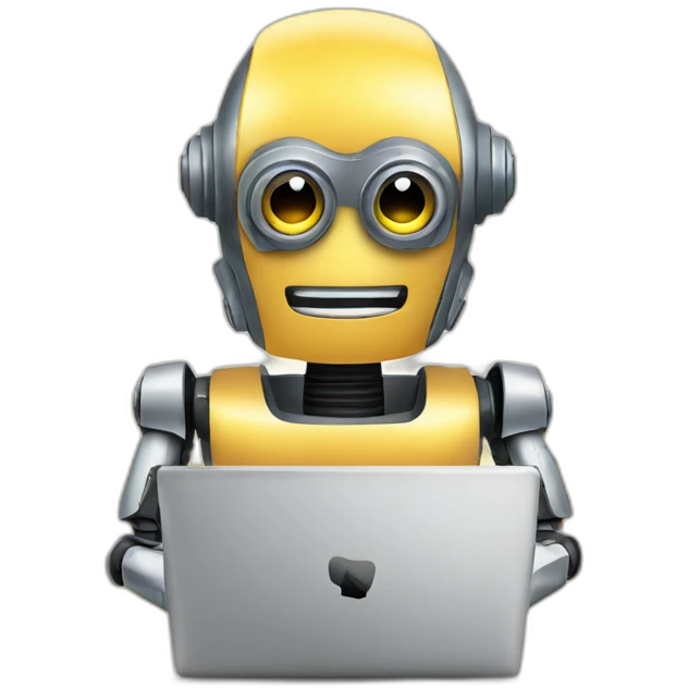robot resume builder laptop emoji