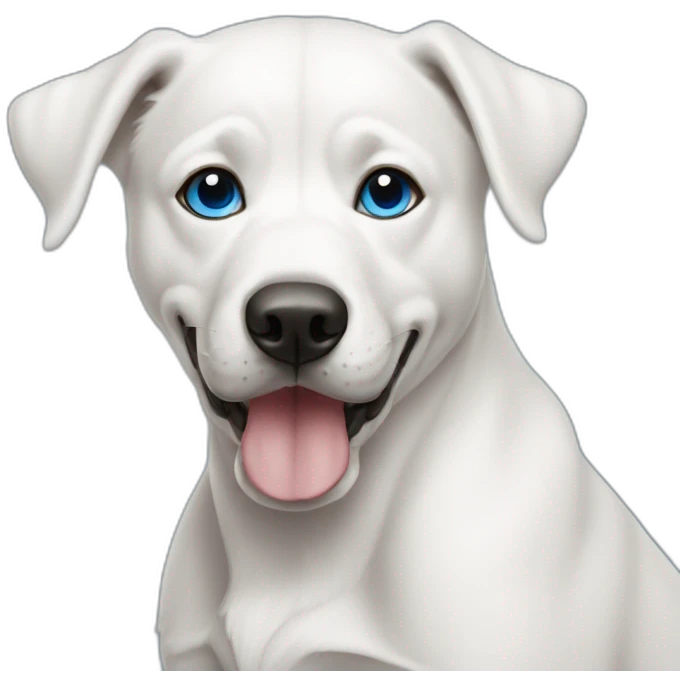 Perro blanco con ojos azules emoji