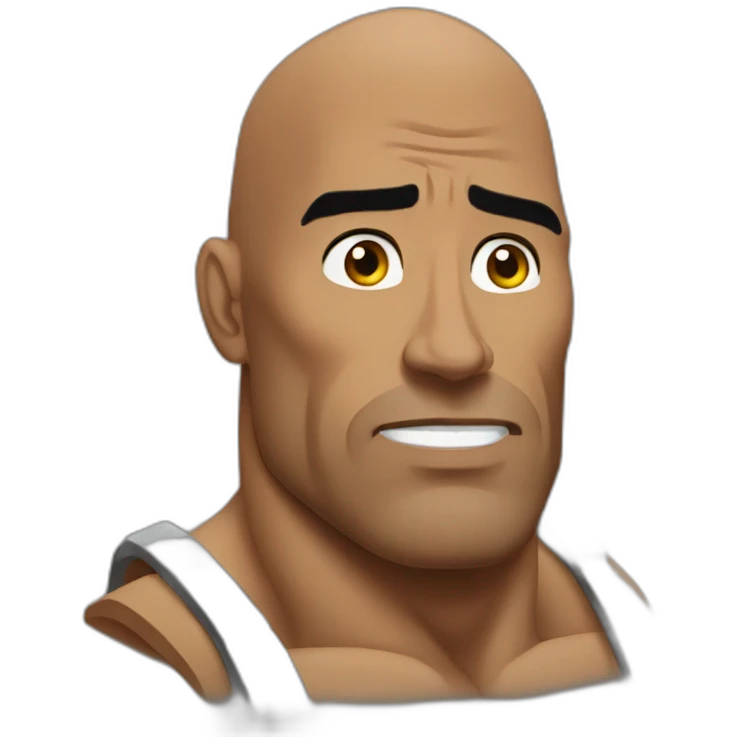 The rock showing disapproval emoji