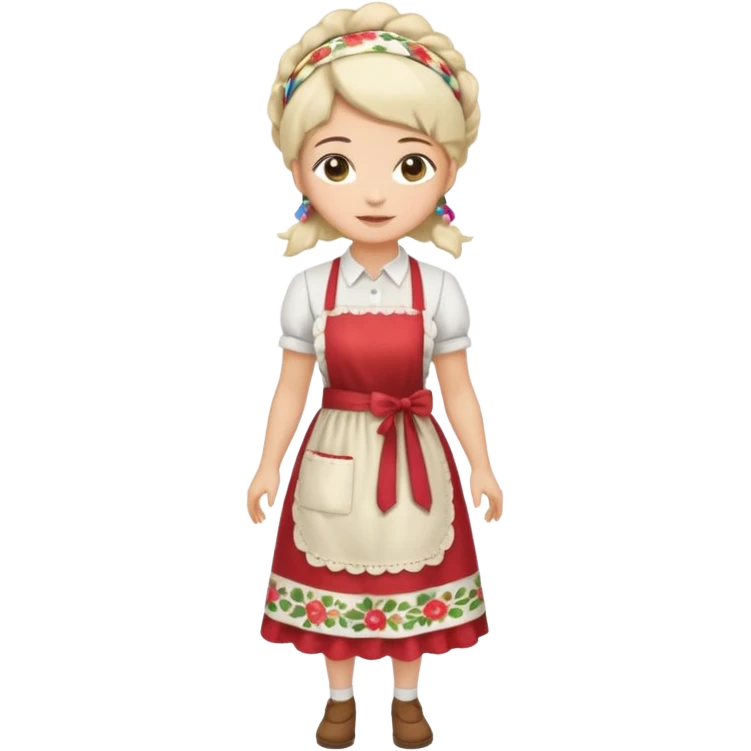 ligth woman wearing housewife clothes full body  emoji