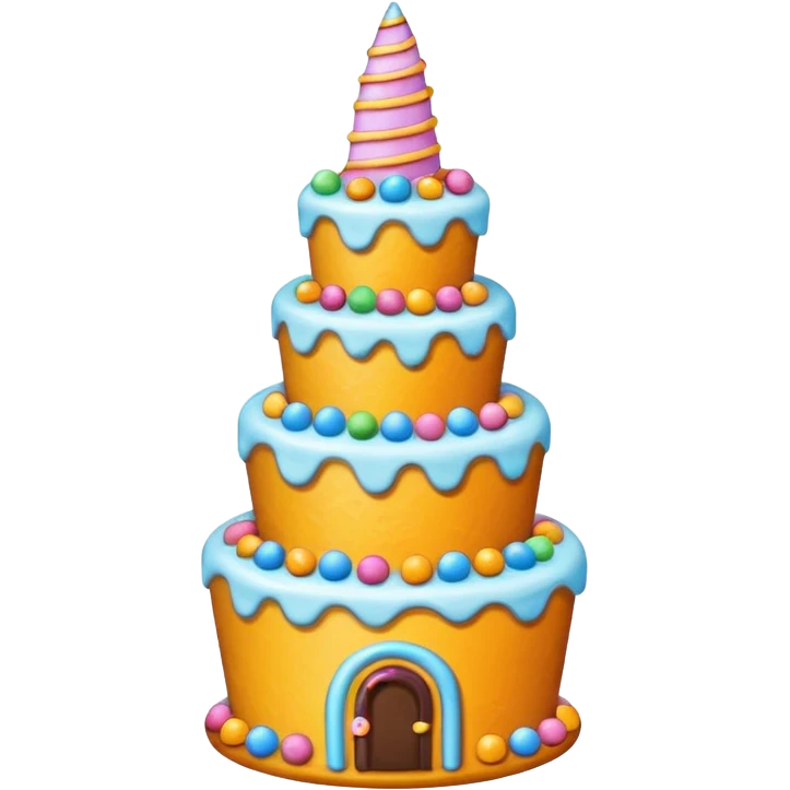 A whimsical tower of mixed treats emoji
