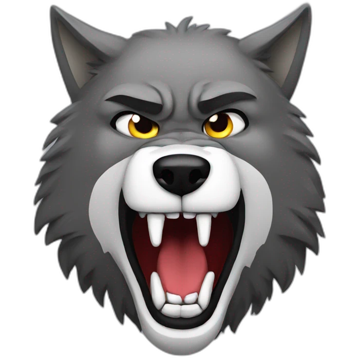 angry wolf emoji