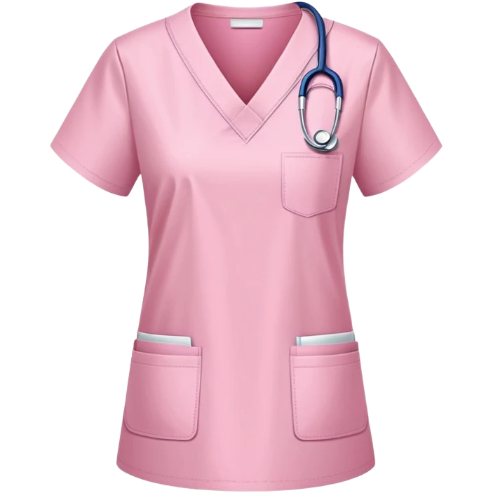 light pink medical scrubs uniform folded neatly without any human wearing it emoji