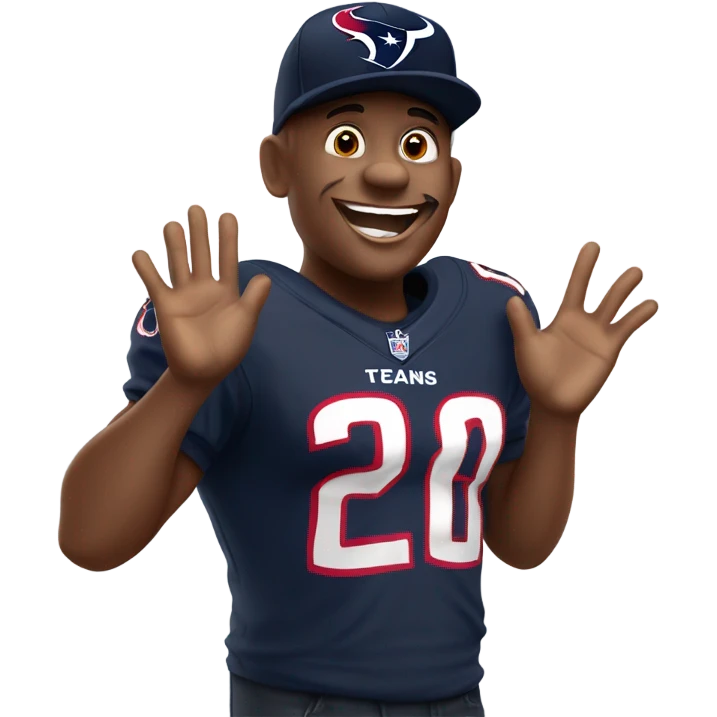 Houston Texans fan clapping  emoji