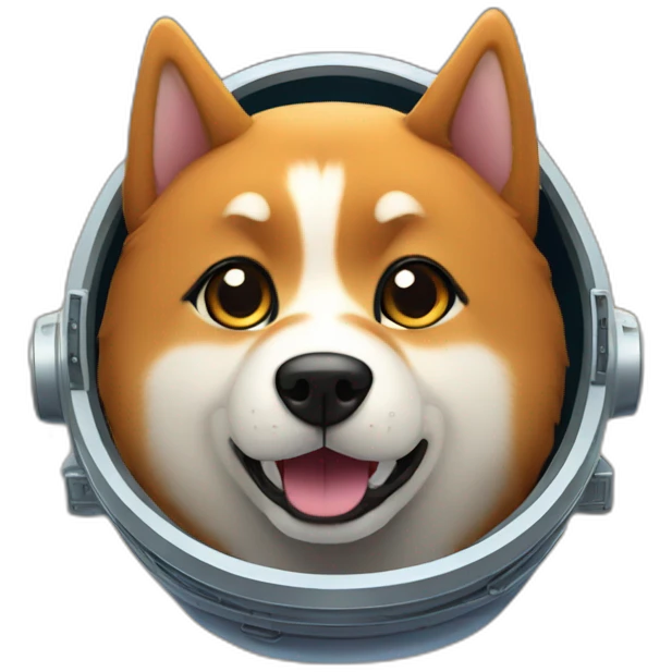 Siba inu in space emoji