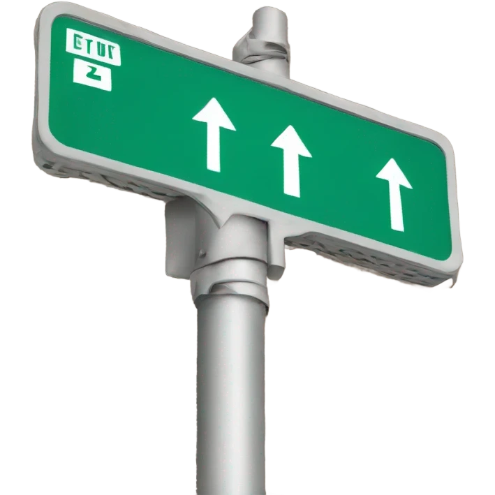 Street sign that says  emoji