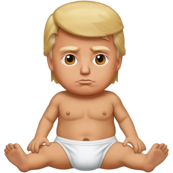 Donald trump in a diaper realism emoji
