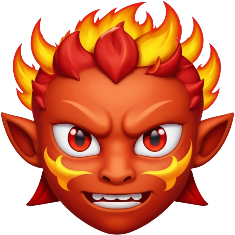 Diablito con ojos de fuego emoji