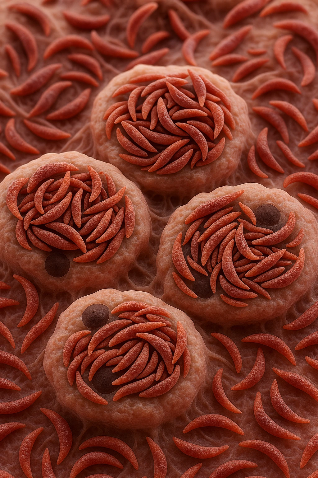 Toxoplasma gondii, visto all'interno di un corpo anatomico emoji