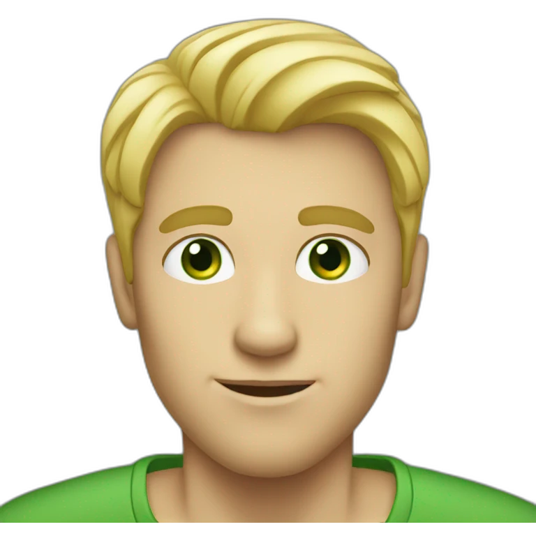 Blonde green eyed man emoji