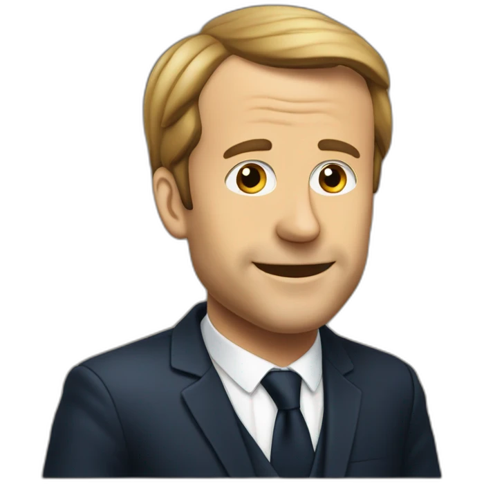 Macron qui bois une bière emoji
