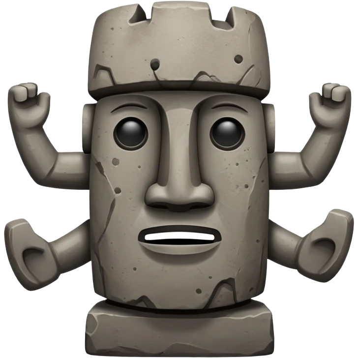 Dancing moai emoji