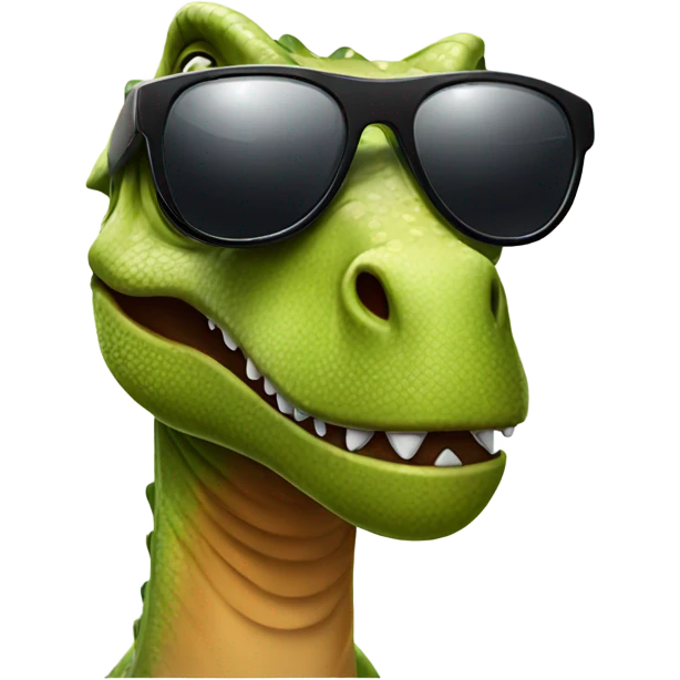 Dinosaur wearing sunglasses emoji