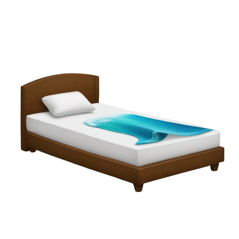 Cama surfeando una ola  emoji