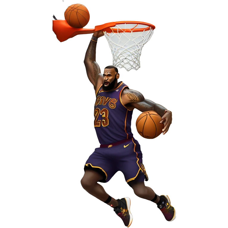 LeBron James dunking  emoji