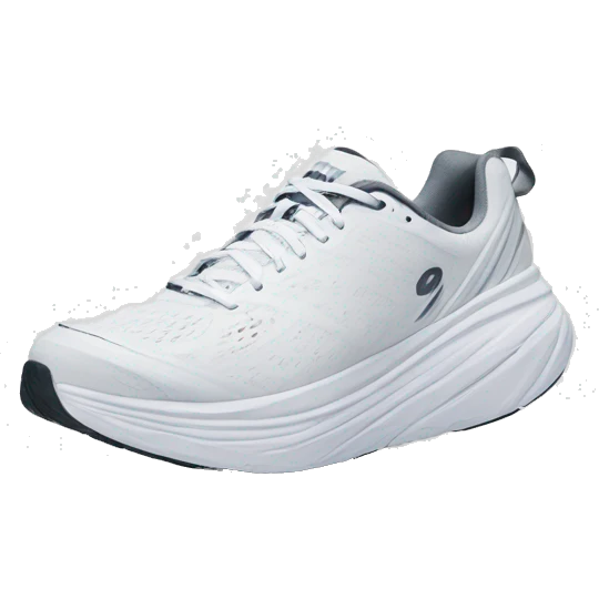 Hoka one one white sneakers  emoji
