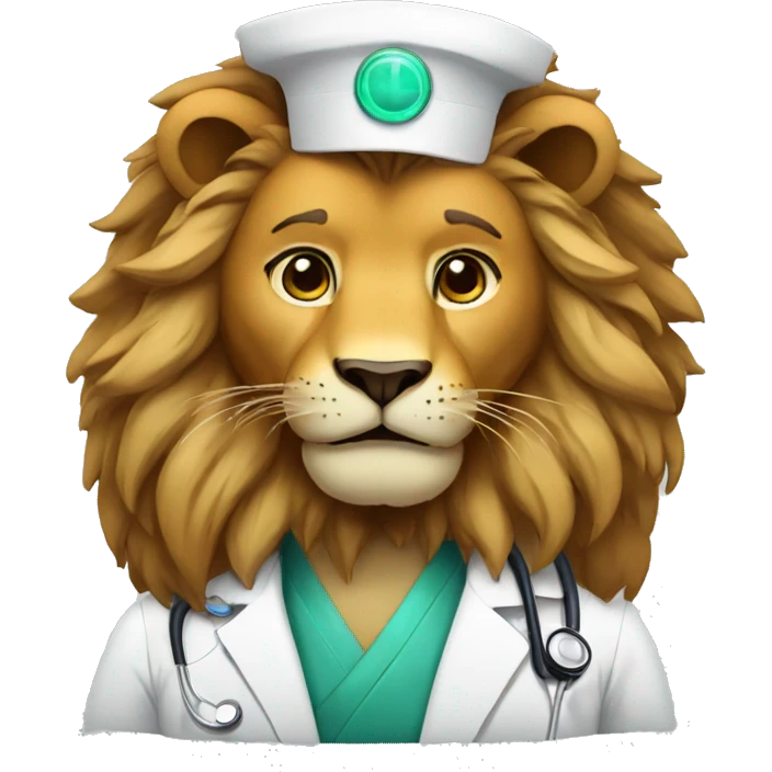 a lion doctor saying this is emoji