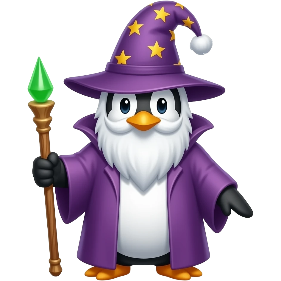 Penguin Wizard emoji