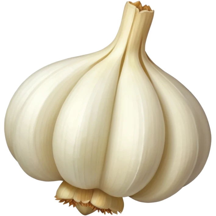 single garlic clove with cubed garlic emoji