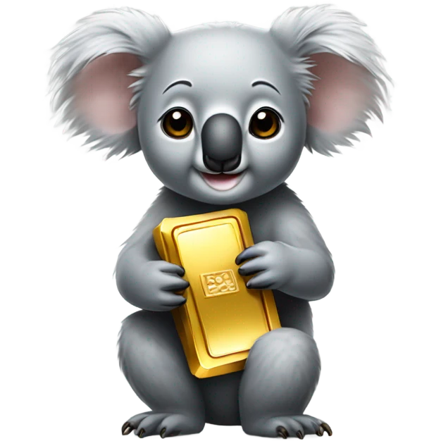 Koala with gold bar  emoji