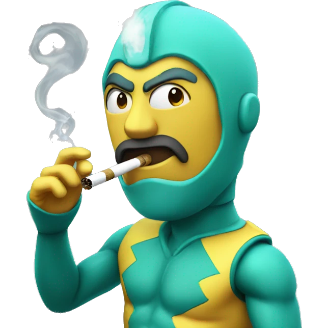 Aqua man smoking  emoji