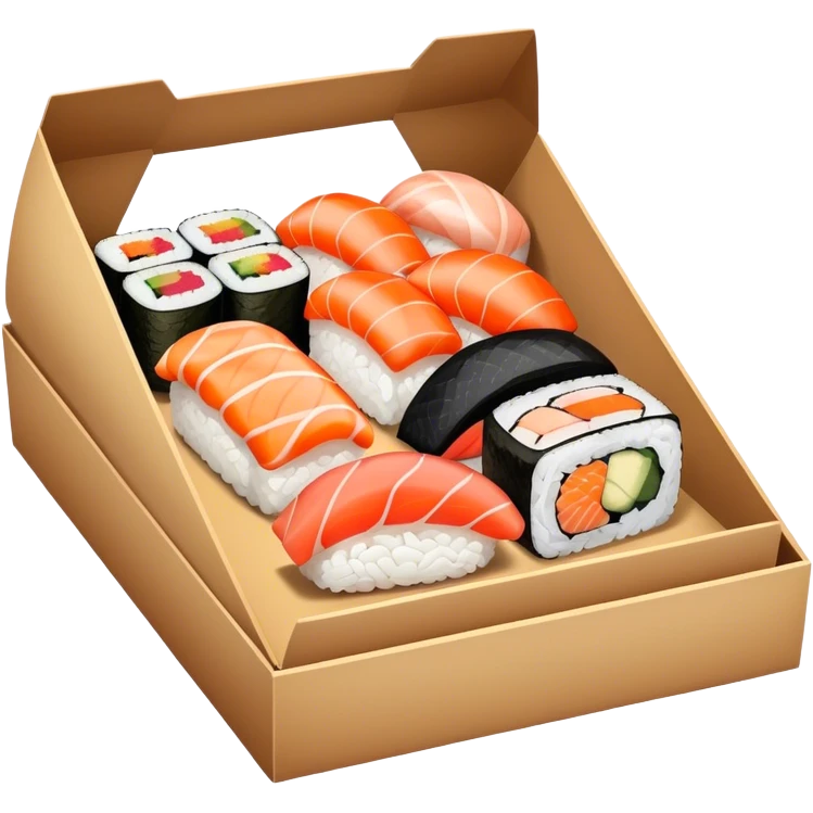 Sushi in takeout box emoji