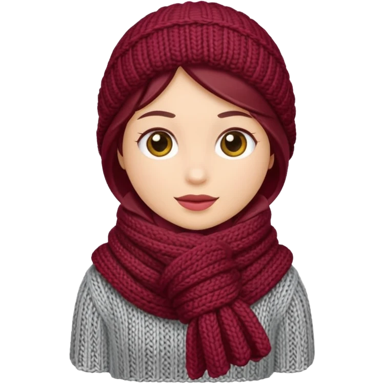 Burgundy scarf emoji