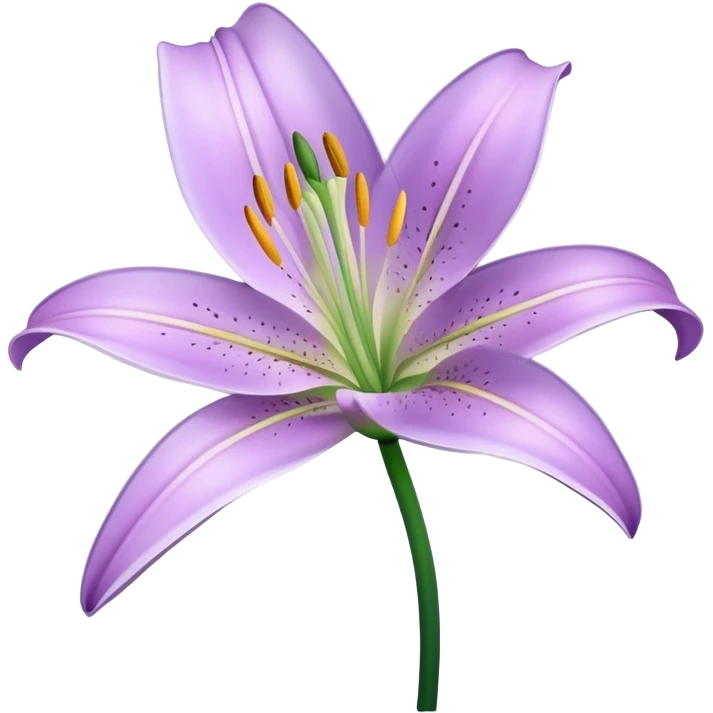 single Light Purple Lily, straight stem emoji
