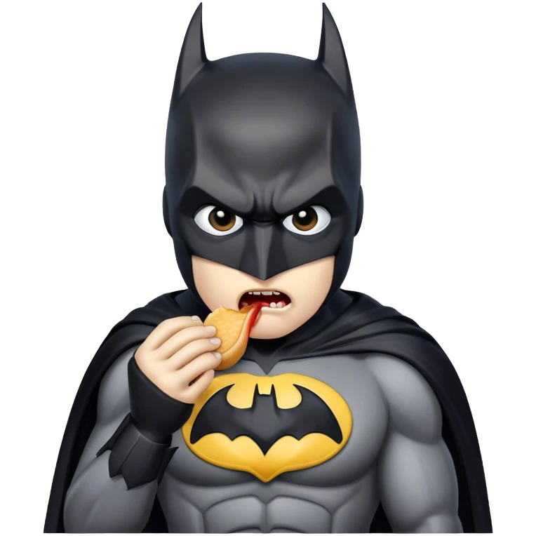 batman eating emoji