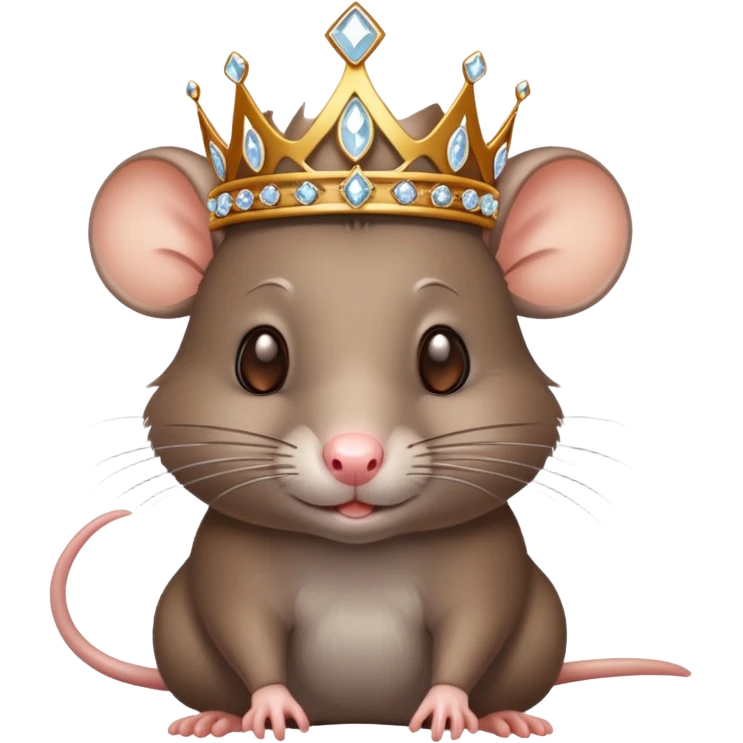 Rat with a tiara emoji
