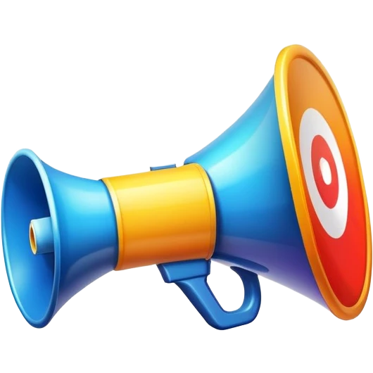 Ads policy represented as a rulebook with a megaphone symbol emoji