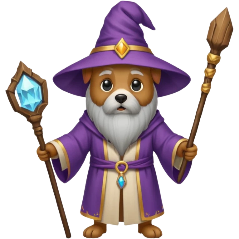 Dog wizard emoji