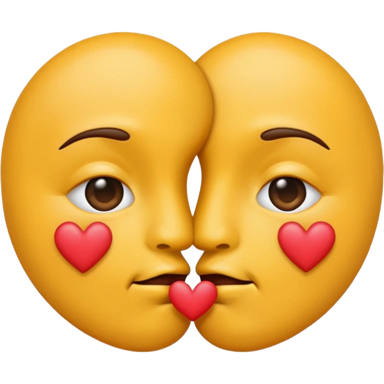 Kiss emoji with 2 peace signs emoji