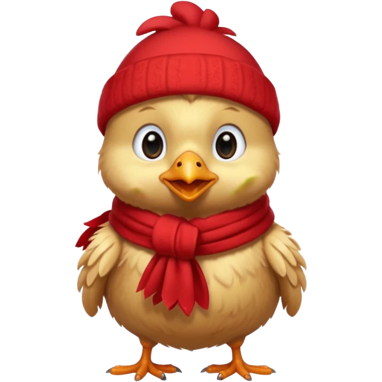 cute small chicken with scarf emoji