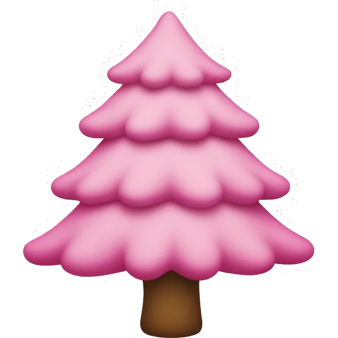 christmas tree pink emoji