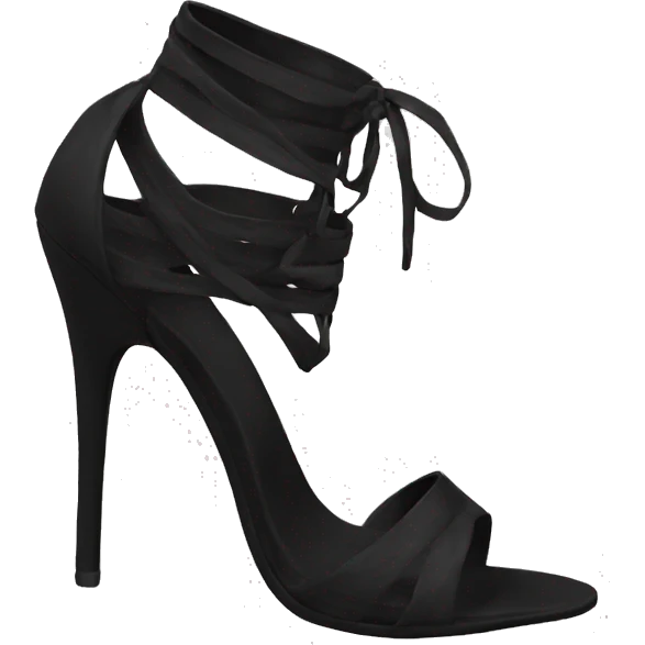 Black sting heels  emoji